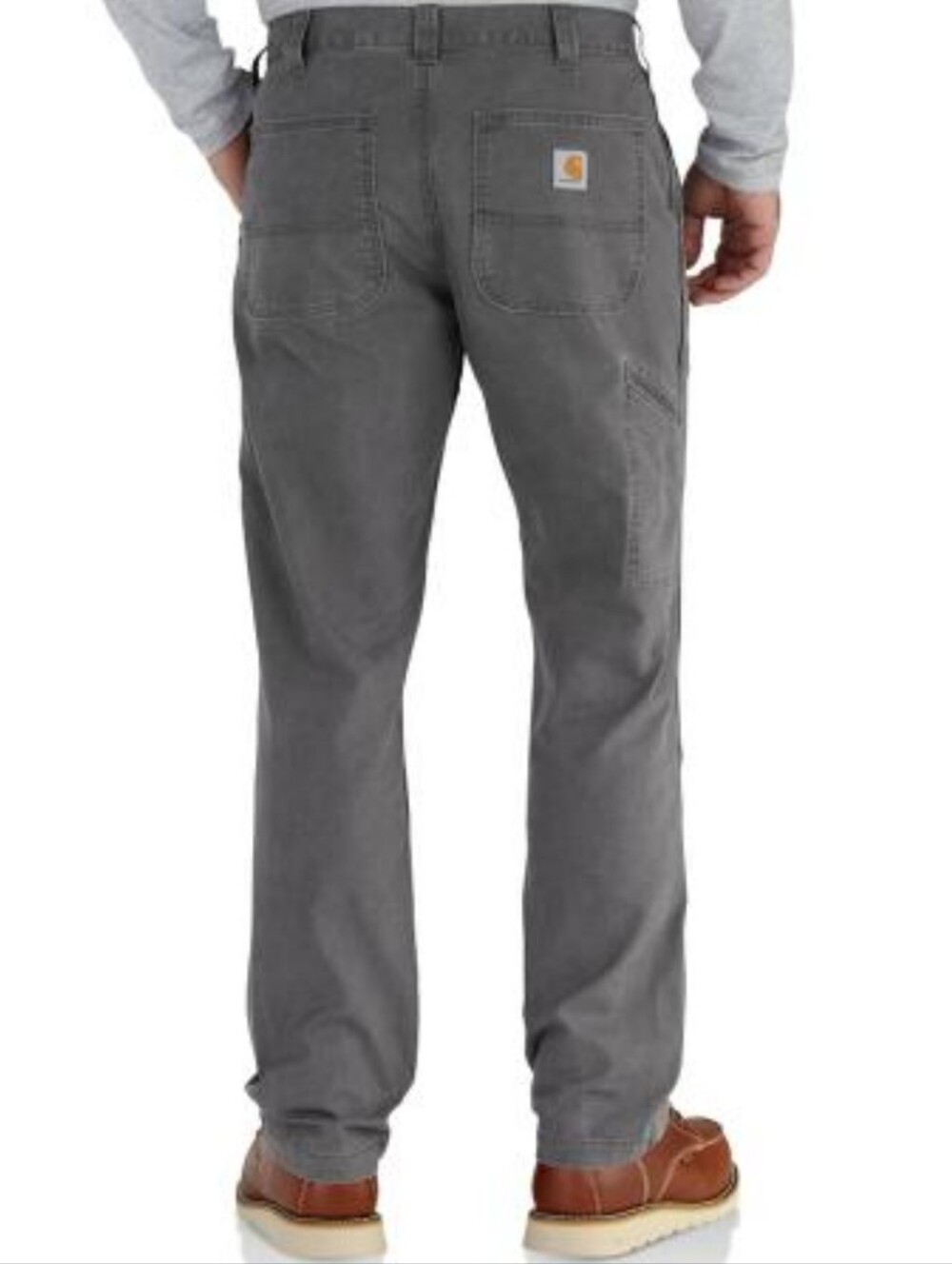 Carhartt Pants Mens 36x34 Canvas Relaxed Gray Rigby  Work Pants **Stains/Paint**